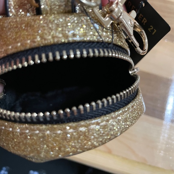 2/$20 gold Glitter mini backpack forever21 - Picture 7 of 7